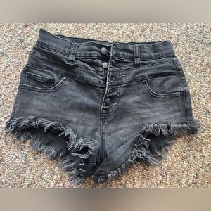 Denim High Rise Shorts